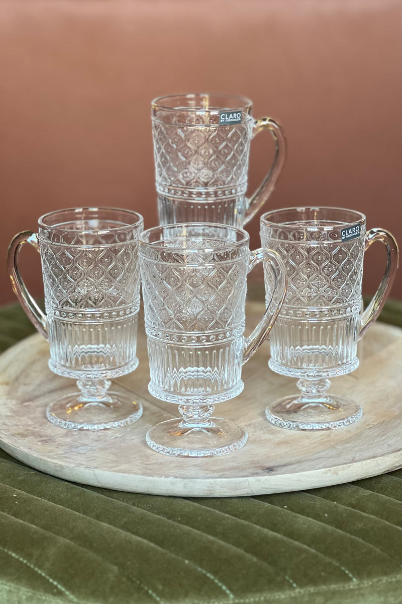 Galway Crystal Latte Mugs Pair