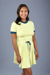 Motion Athleisure Pleated Skirt Dress - Lime
