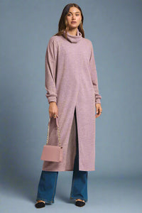 Cityscape Flowy Wrap Duster - Cashmere Rose