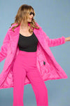 Savannah Faux Fur Coat - Hot-Pink
