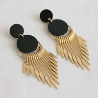 Gold Plated Tassel Drop Earrings