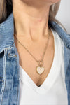 Druzy Heart Pendant Necklace