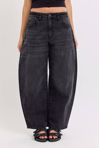 Black Barrel Leg Jean C271