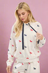 Dog Print Hoodie - Off-White