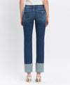 Mid Rise Cuffed Slim Straight Jeans L7