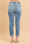 Mid Rise Bleach Wash Boyfriend - JB161