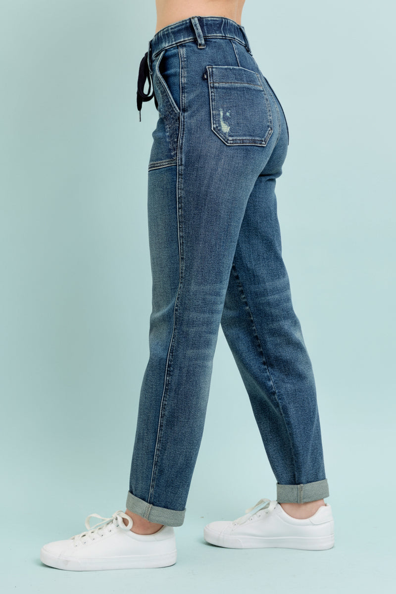 High Rise Vintage Wash Jogger - JB162