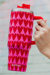Girly Red Hearts 40 Oz Tumbler