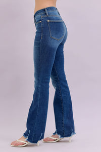 Mid Rise Raw Hem Bootcut - JB159