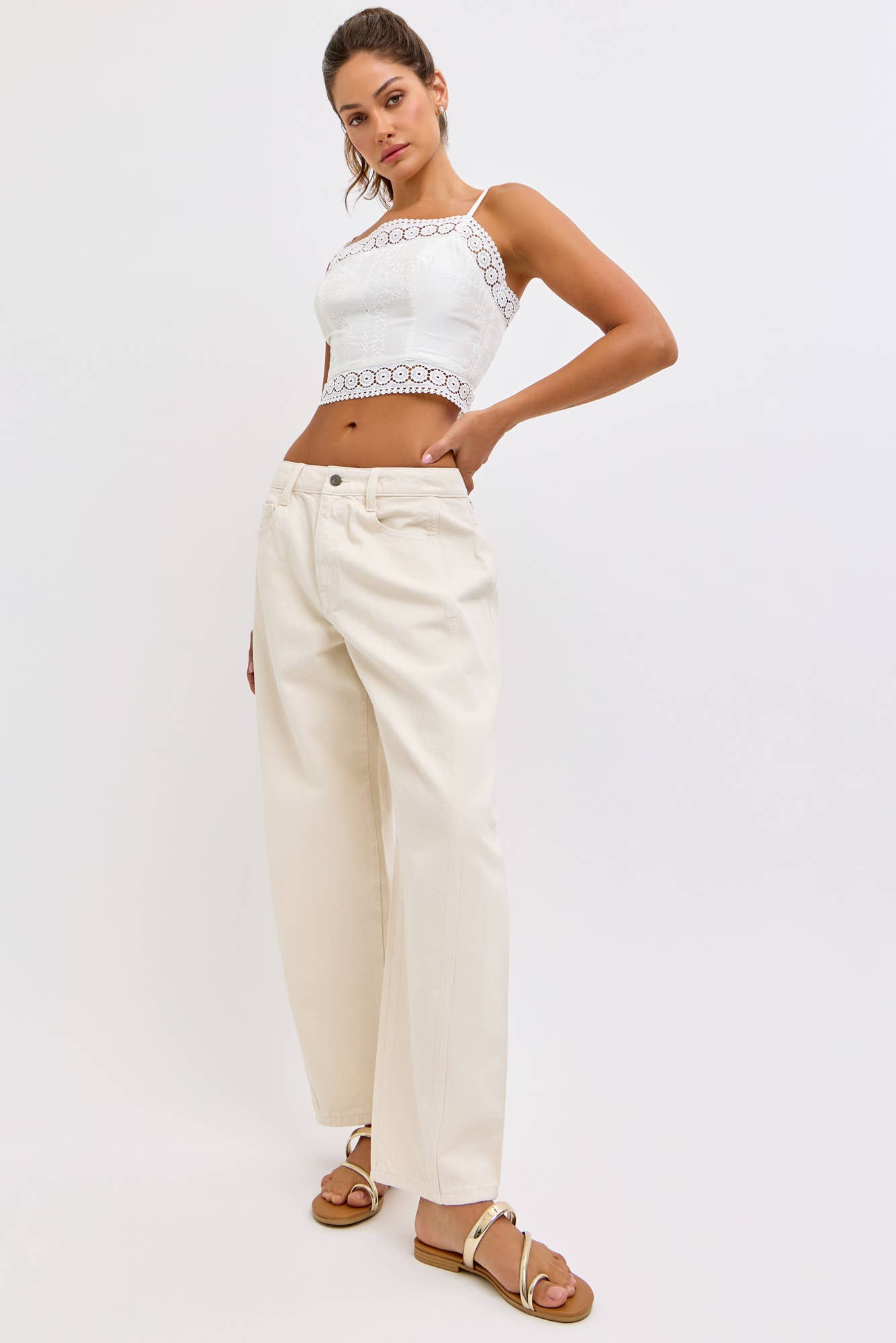 Mid Waist Barrel Leg Side Panels C268