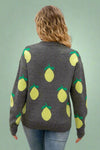 Lemon Knit Sweater - Grey