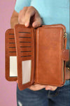 Annie Multi Section Wallet - Cognac