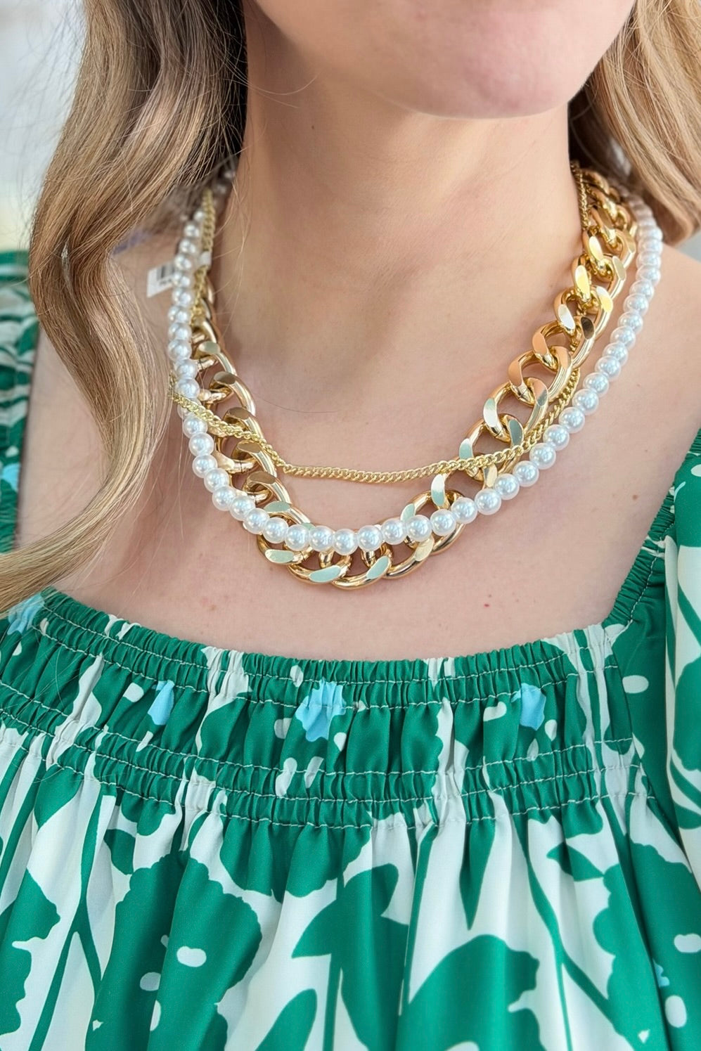 Chunky Pearl Layered Necklace