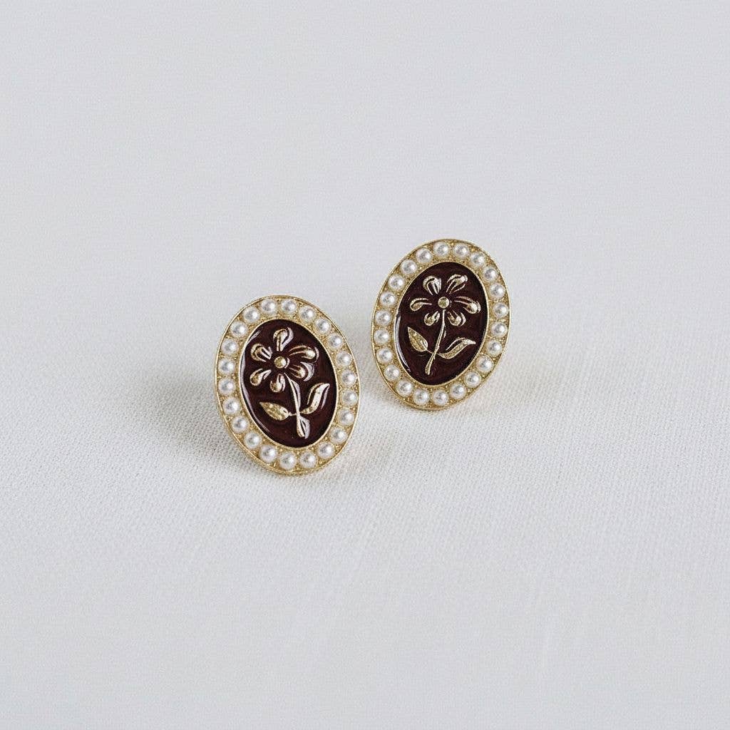 Floral Drop Earrings with Elegant Design