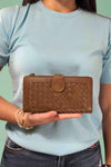 Crissy Woven Wallet - Coffee
