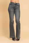 Mid Rise Tummy Control Grey Flare - JB157
