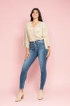High Rise Button Fly Skinny - JB158