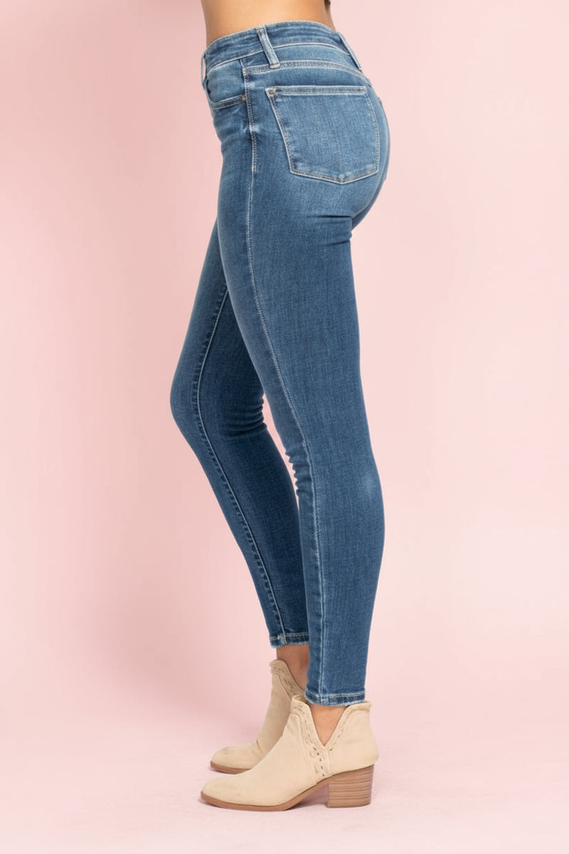 High Rise Button Fly Skinny - JB158
