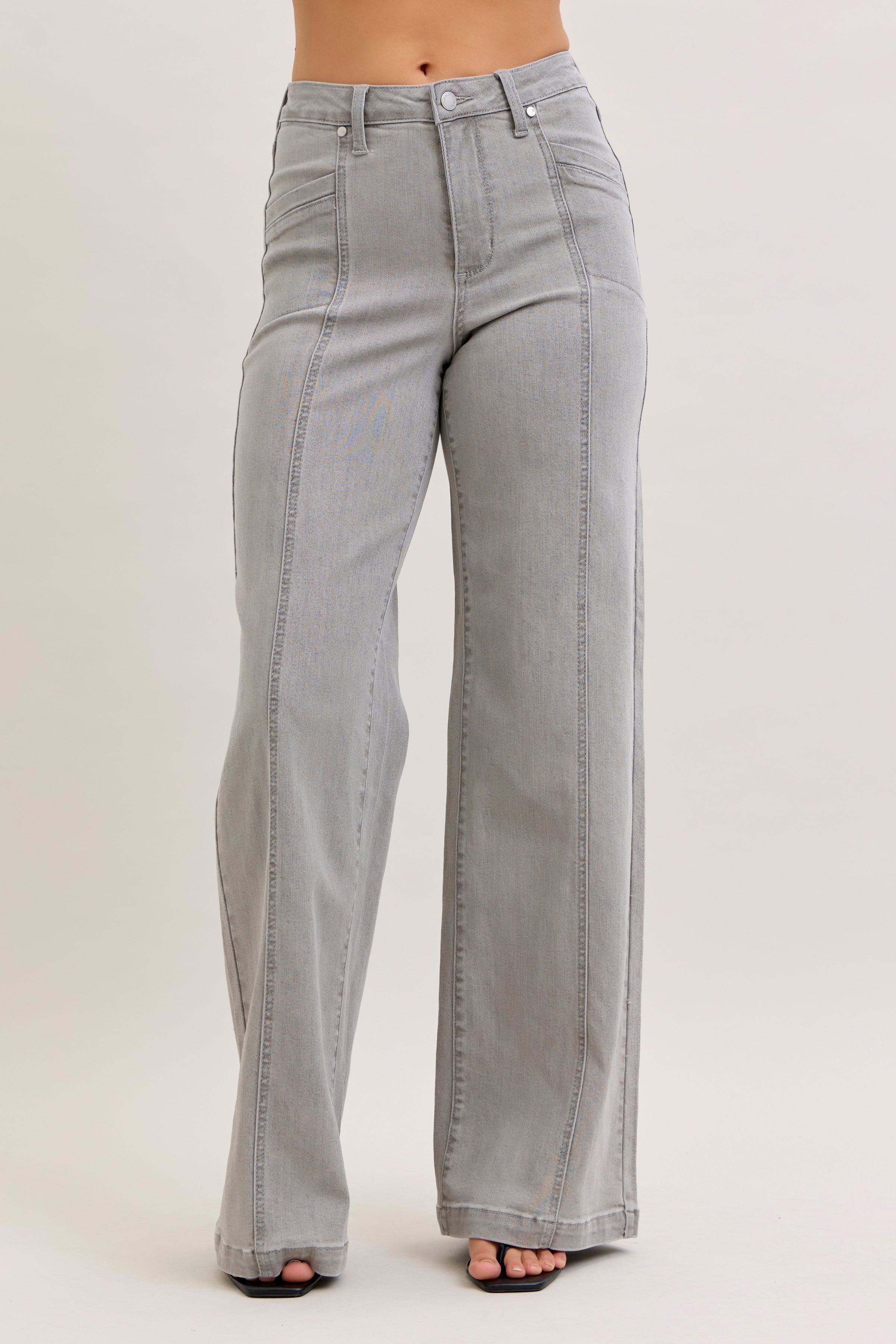 High Waist Retro Wide Grey - JB167