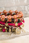 Multi Layered Beads Bracelet - Flamingo