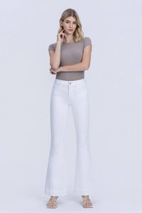 Tummy Control MR White Flare Jeans LV42