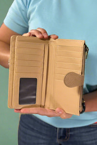 Crissy Woven Wallet - Light Taupe