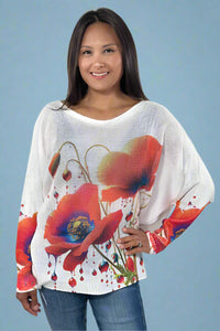 Round Knit Long Sleeve - Red Poppy