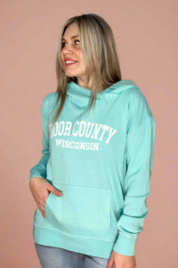Door County Peninsula Doodle Hoodie Blue
