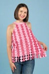 Circle Dot Halter Top - Blush