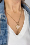 Druzy Heart Pendant Necklace