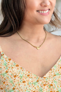 Stainless Steel Heart Necklace - Mom