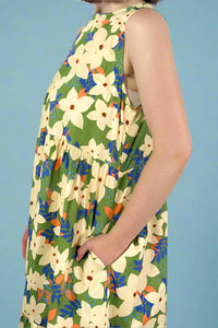 Floral Tank Midi Dress - Leaf