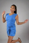 Motion Scoop Back Athleisure Dress - Blue