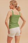 Joana Square Tank - Green Apple