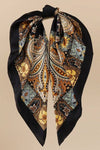 Paisley Square Scarf - Black