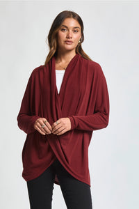 Soft Drape Hacci Wrap - Wine