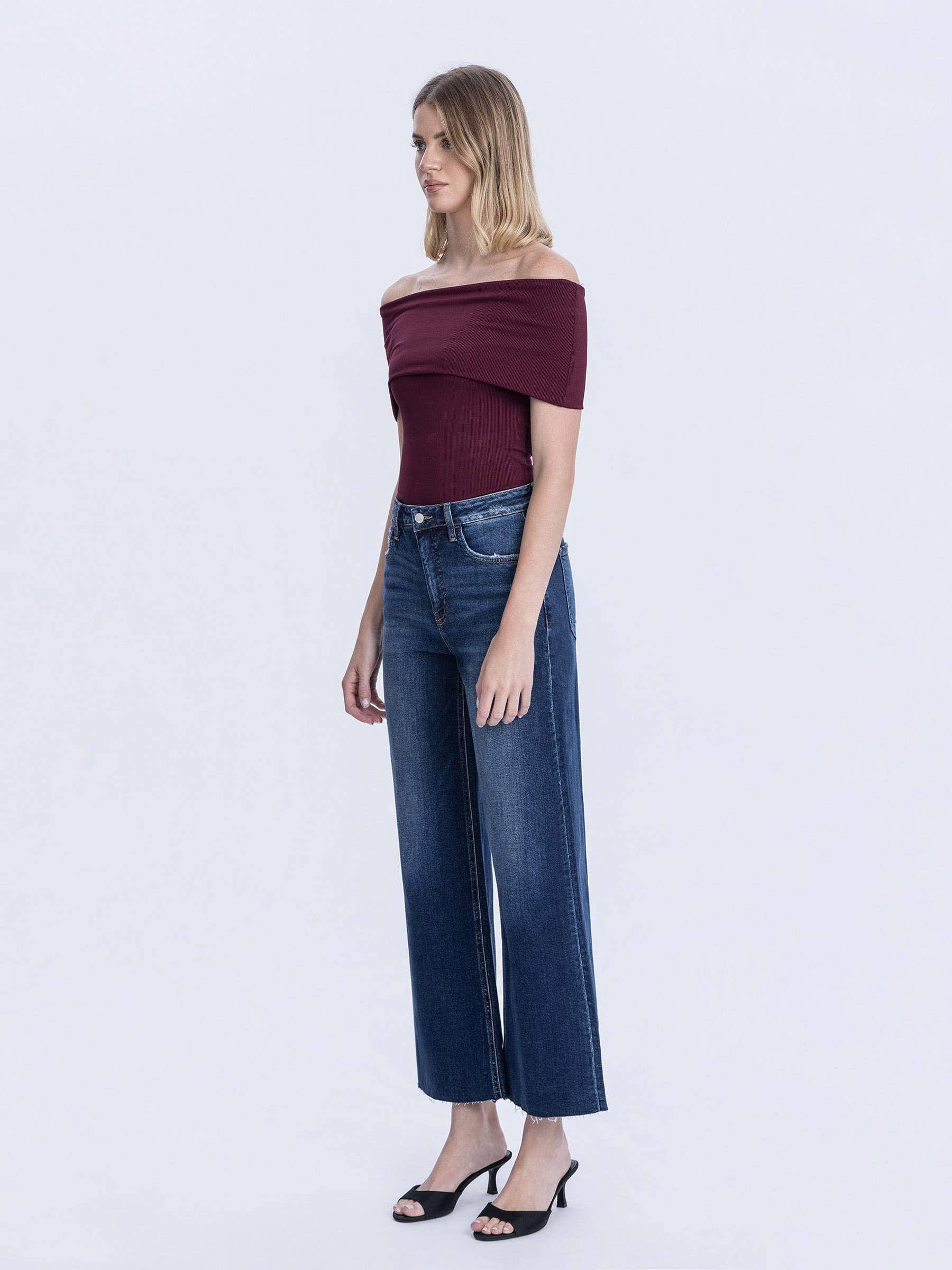 Tummy Control Super HR Wide Leg Jeans - LV35