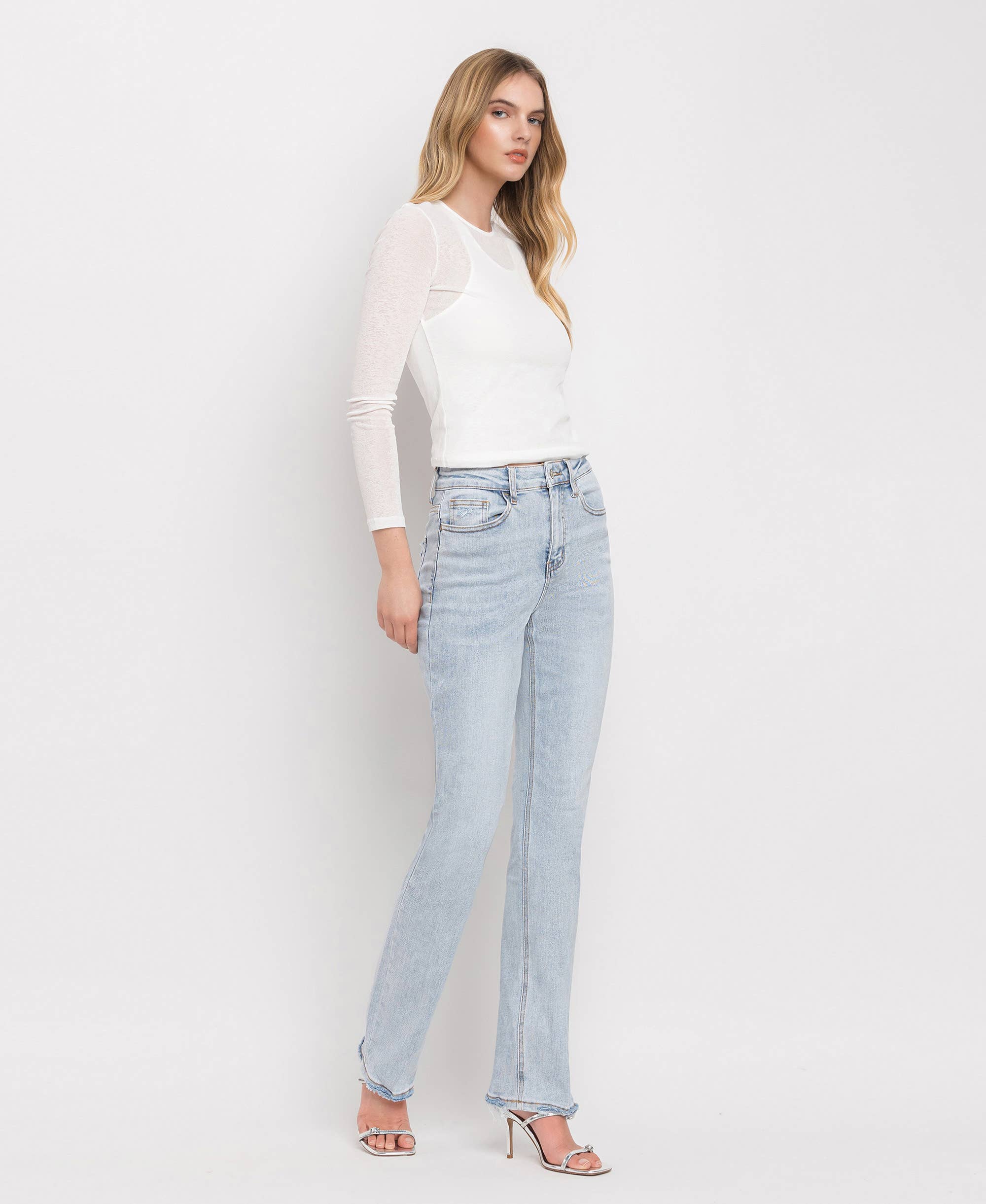 90's Vintage Super High Rise Straight Jeans - LV30