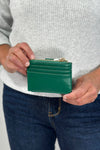 Mini Snap Button Wallet & Cardholder - Green