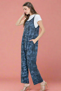 Textured Jumpsuit Tie Dye