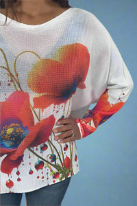 Round Knit Long Sleeve - Red Poppy