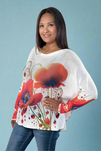 Round Knit Long Sleeve - Red Poppy