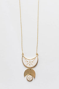 Moon Child Necklace White