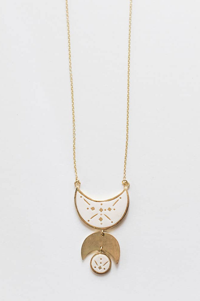 Moon Child Necklace White