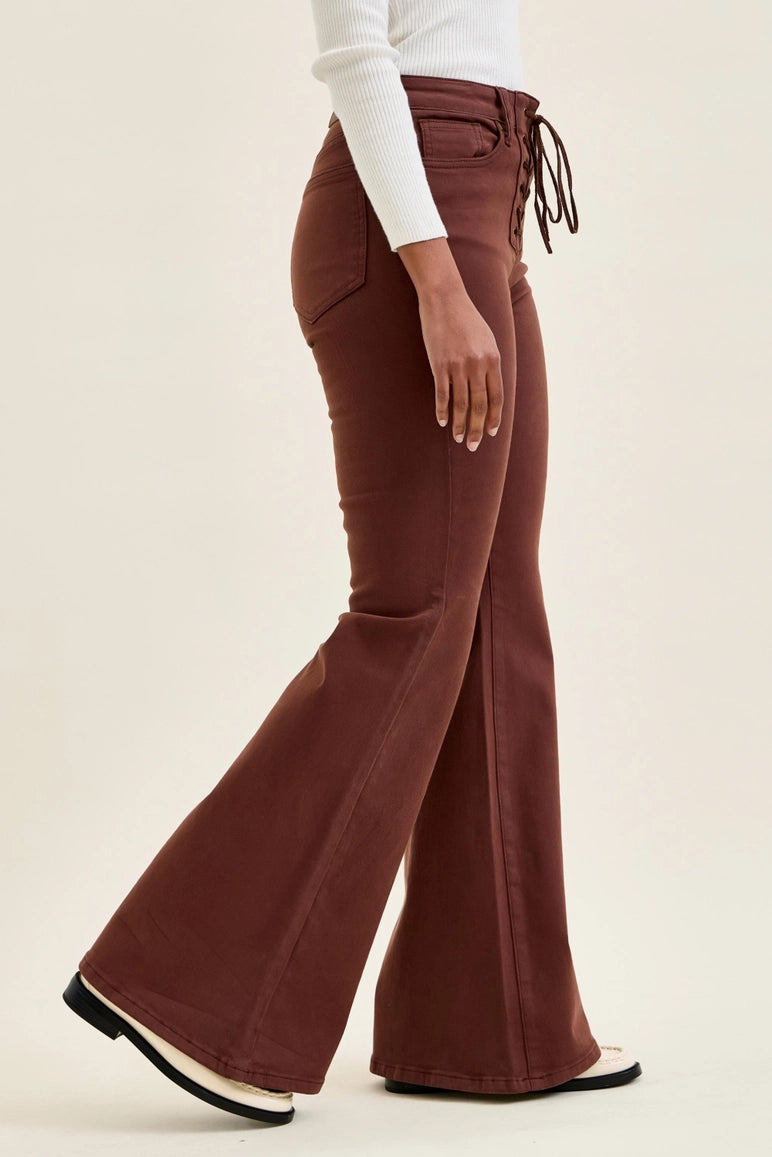 HW Flare Lace Up Cocoa Brown - JB14