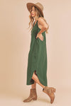 Round Hem Daisy Dress - Emerald