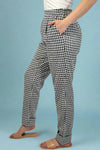 Gingham Trouser White & Black