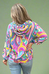 Swirl Teal Hoodie