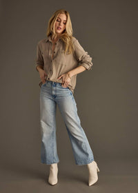 Super Soft Button Up - Taupe