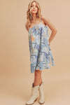 Floral Summer Dress - Blue